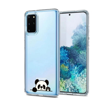 Sasmung galaxy s20 s20plus s20ultra siliconen hoesje transparant panda