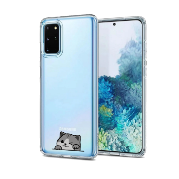 Sasmung galaxy s20 s20plus s20ultra siliconen hoesje transparant poesje