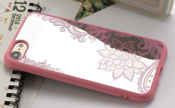 Siliconen spiegel hoesjes (Flower patroon) voor de Apple Iphone 6 / 6S / 7 / 8 / SE 2020 SE2022