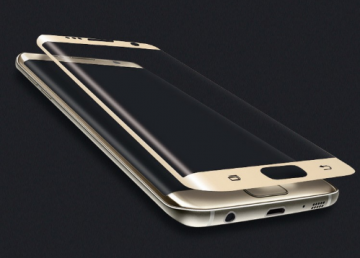 Tempered glass protector voor de samsung galaxy s7 edge full cover goud1