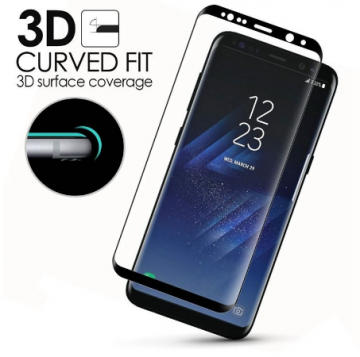 Tempered glass protector voor de samsung galaxy s8 zwart 3