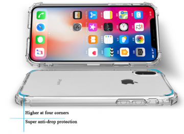 Iphone Xs max transparant siliconen cover hoesje drop case
