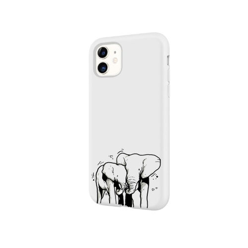 Verdorde Voorman Monarch Apple Iphone 11 / 11 Pro / 11 Pro Max hoesje wit siliconen Olifantjes love  - Apple - Nieuwetelefoonhoesjes.nl