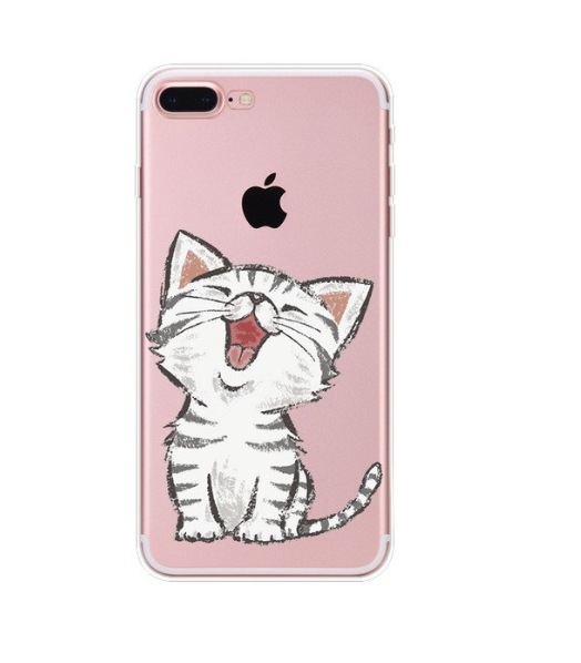 hun marge satelliet Apple Iphone 7 Plus / 8 Plus siliconen cover hoesje (katje) - Apple -  Nieuwetelefoonhoesjes.nl