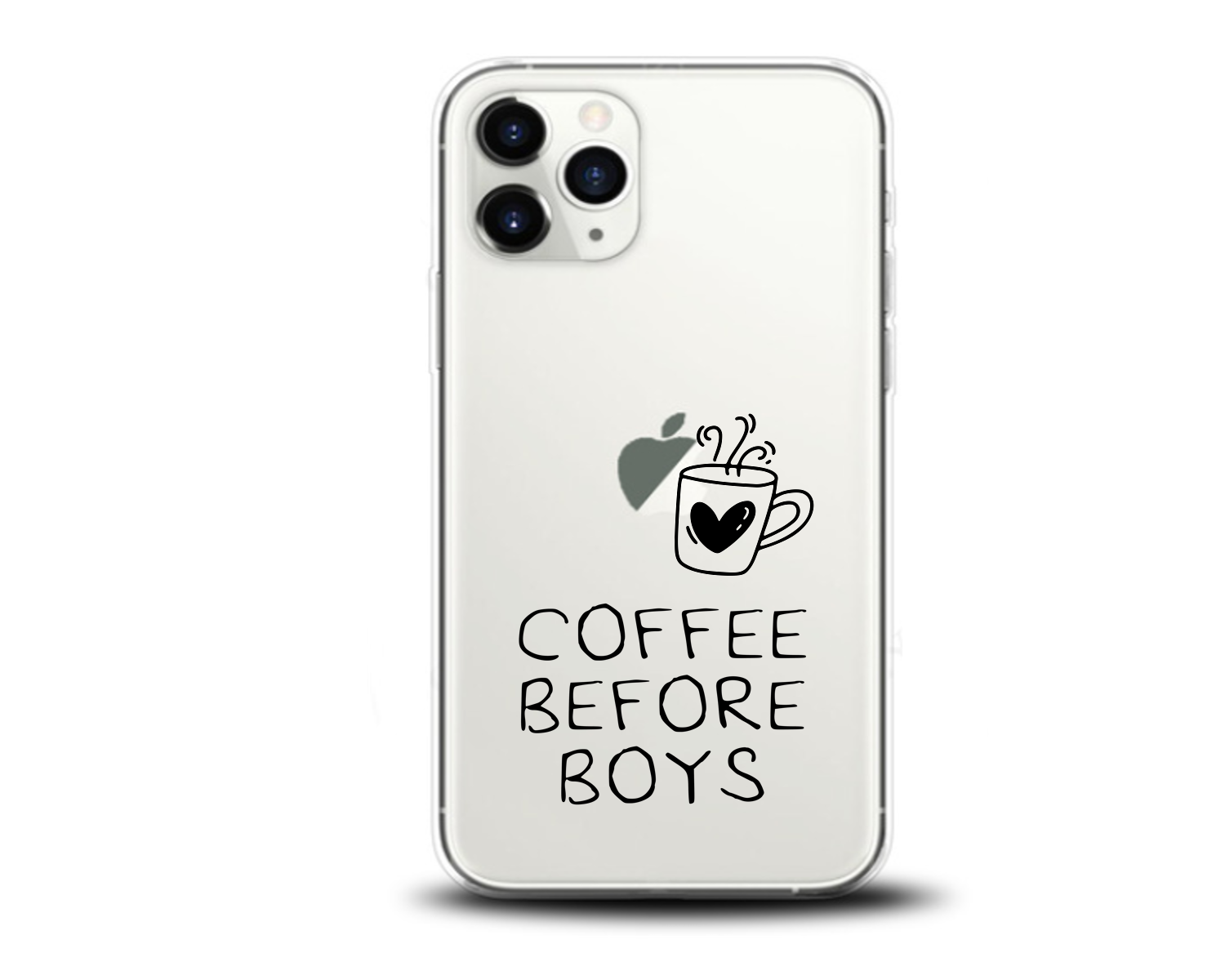 Gebakjes Wijzerplaat buis Siliconen hoesje Apple Iphone 11 / 11 Pro / 11 Pro Max transparant Coffee  Before Boys - Apple - Nieuwetelefoonhoesjes.nl