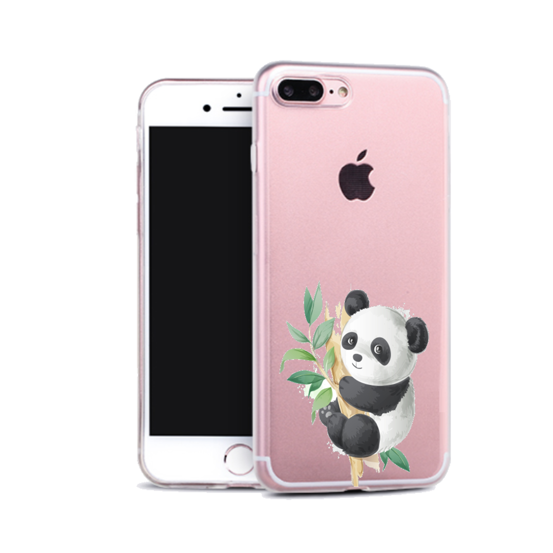 Apple Iphone siliconen panda hoesjes transparant Panda - Apple - Nieuwetelefoonhoesjes.nl