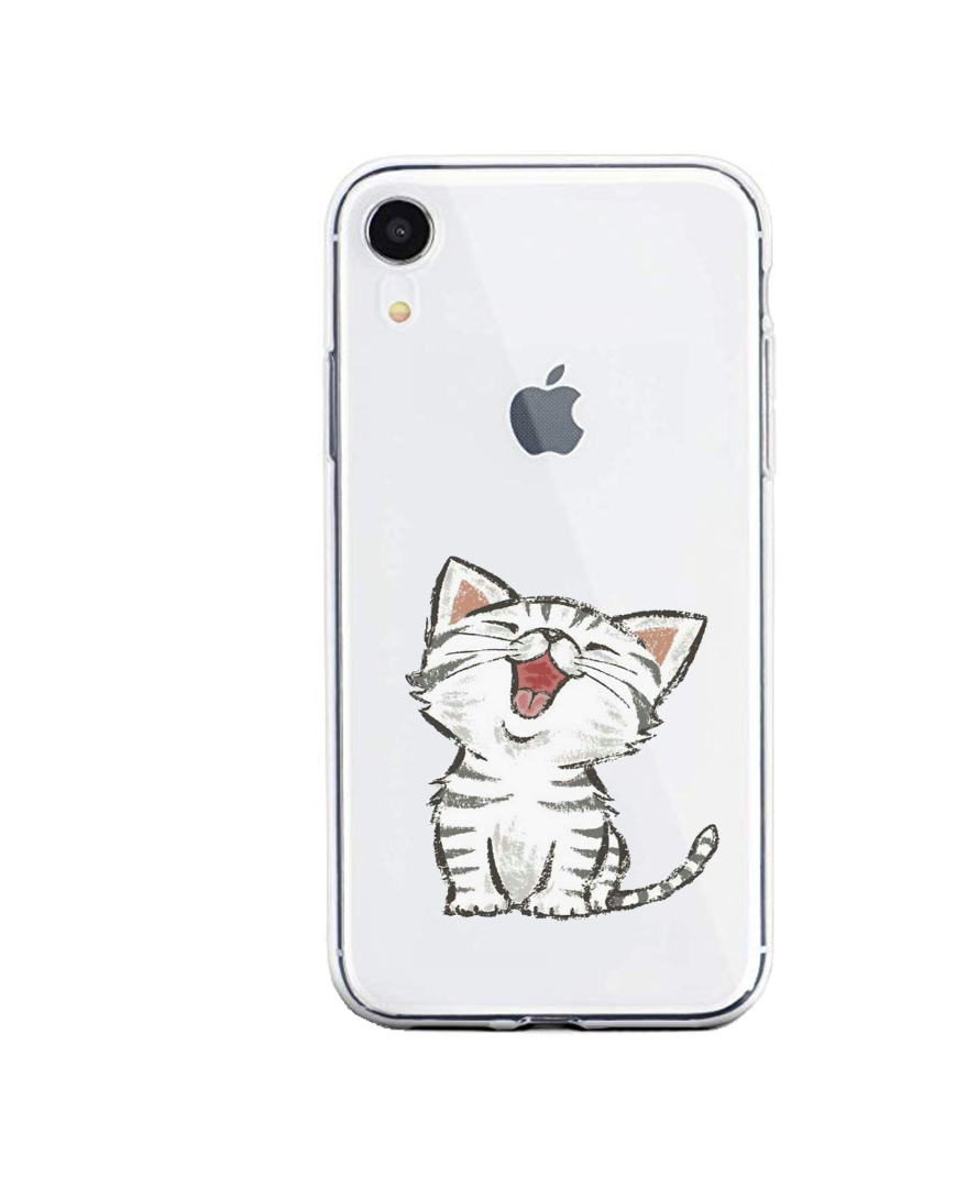 telefoonhoesje Apple Iphone transparant schattig katje - Apple -