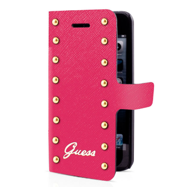 Gluren zuiger uitzetten Apple Iphone 5 / 5S / SE2016 hoesje Guess bookcase hoesje (Roze) - Apple -  Nieuwetelefoonhoesjes.nl