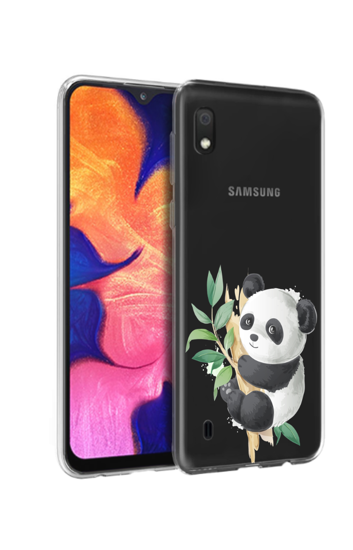 combinatie Roos geweten Samsung Galaxy A10 / A20 / A20E / A30 / A30S / A40 / A50 / A50S siliconen  hoesje transparant Panda - Samsung - Nieuwetelefoonhoesjes.nl