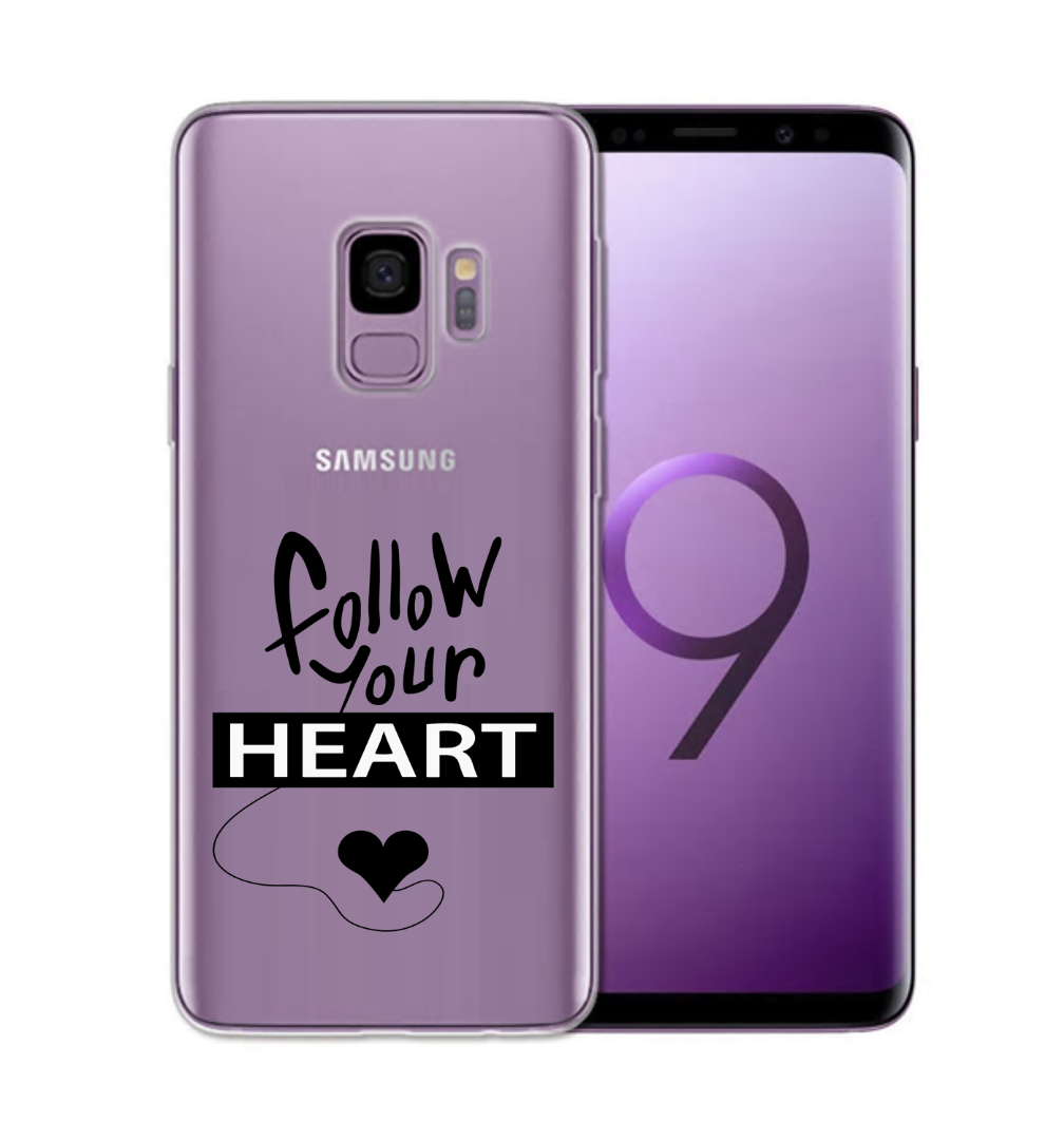 B.C. herwinnen twee weken Samsung Galaxy S9 / S9 Plus siliconen hoesje transparant (Follow your  heart) - Samsung - Nieuwetelefoonhoesjes.nl