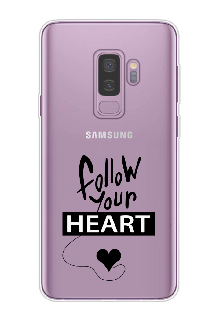 je bent Voorbereiding tofu Samsung Galaxy S9 / S9 Plus siliconen hoesje transparant (Follow your  heart) - Samsung - Nieuwetelefoonhoesjes.nl