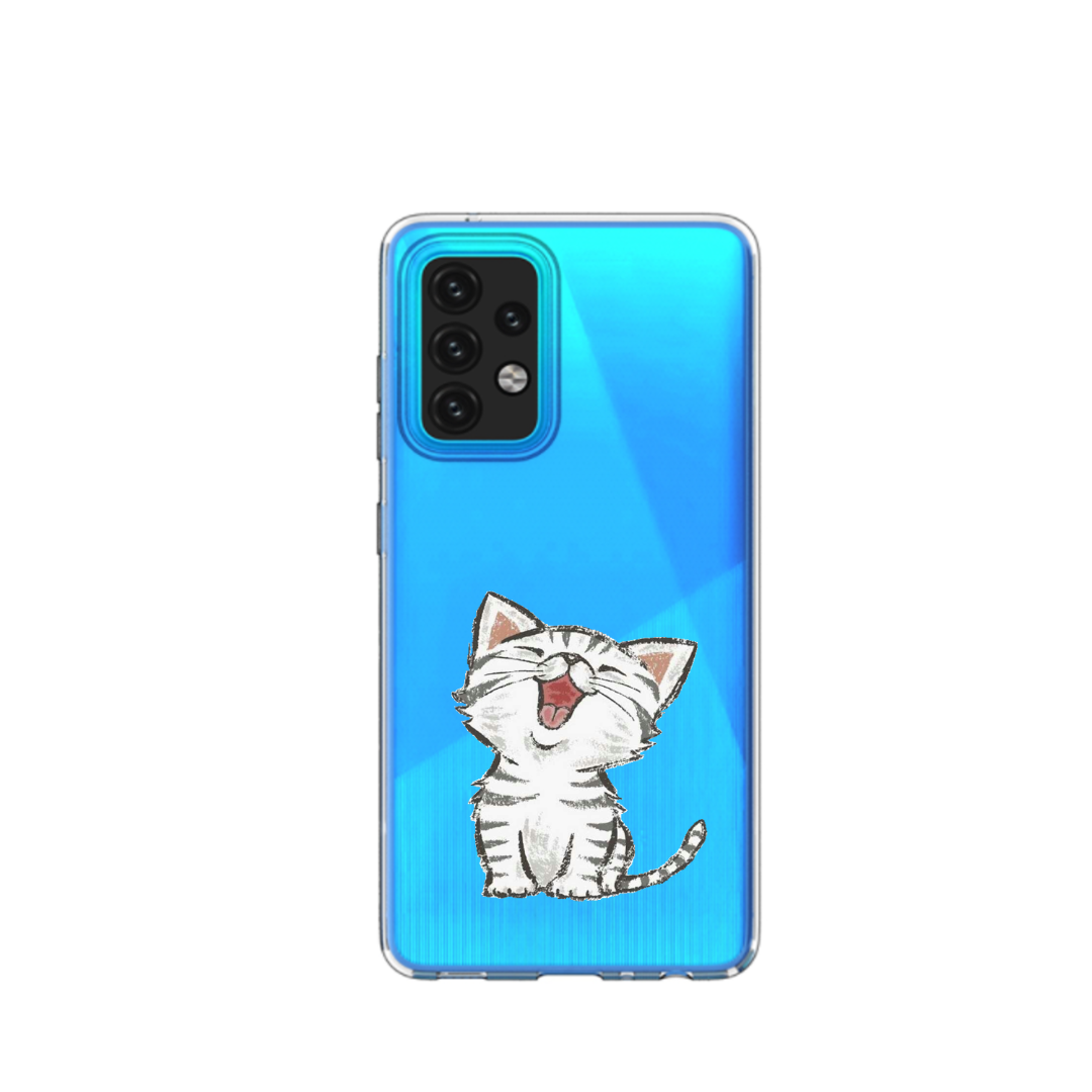 Samsung Galaxy A52 hoesje schattig katje