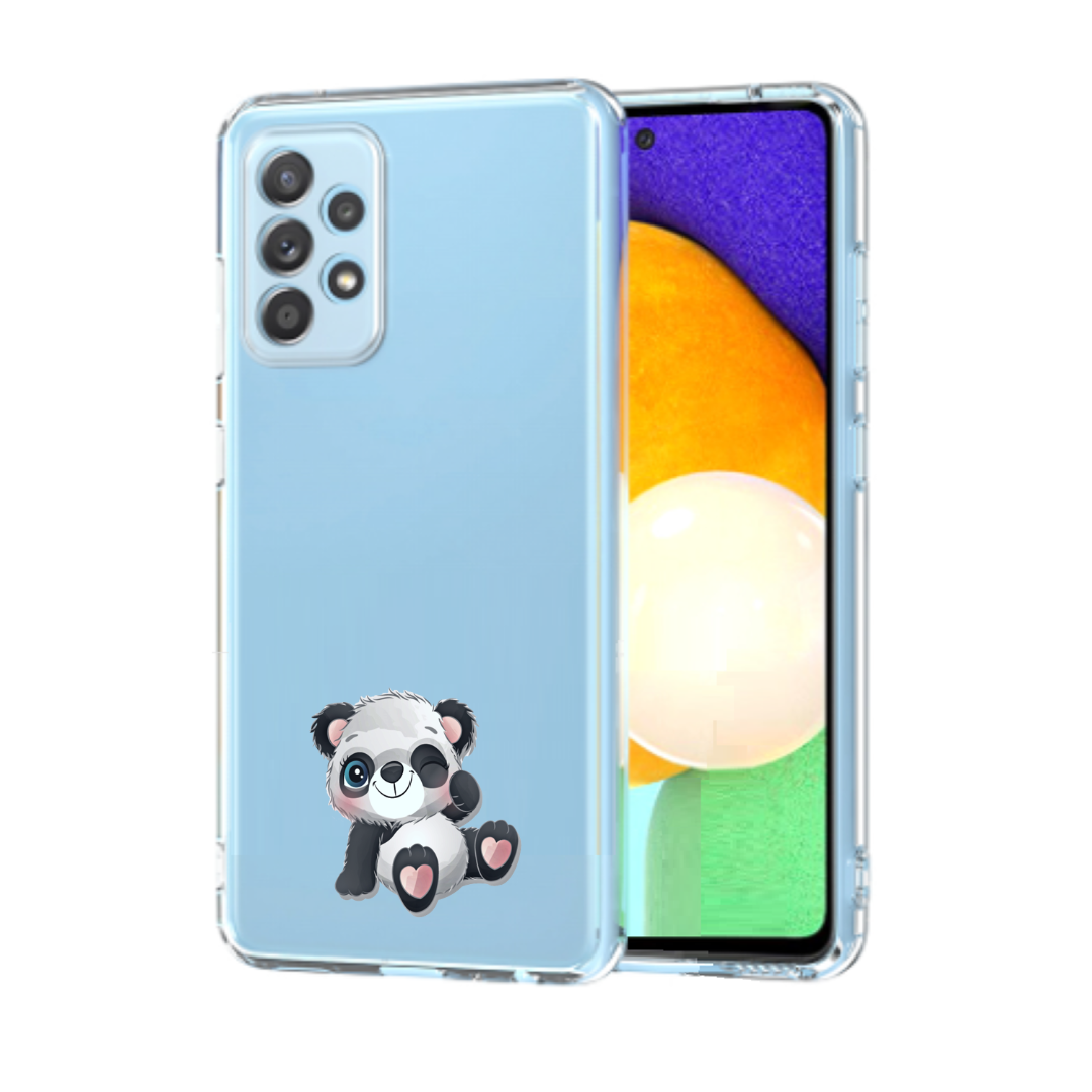 Samsung Galaxy A52 hoesje panda knipoog 